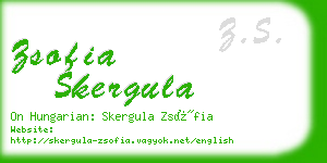 zsofia skergula business card